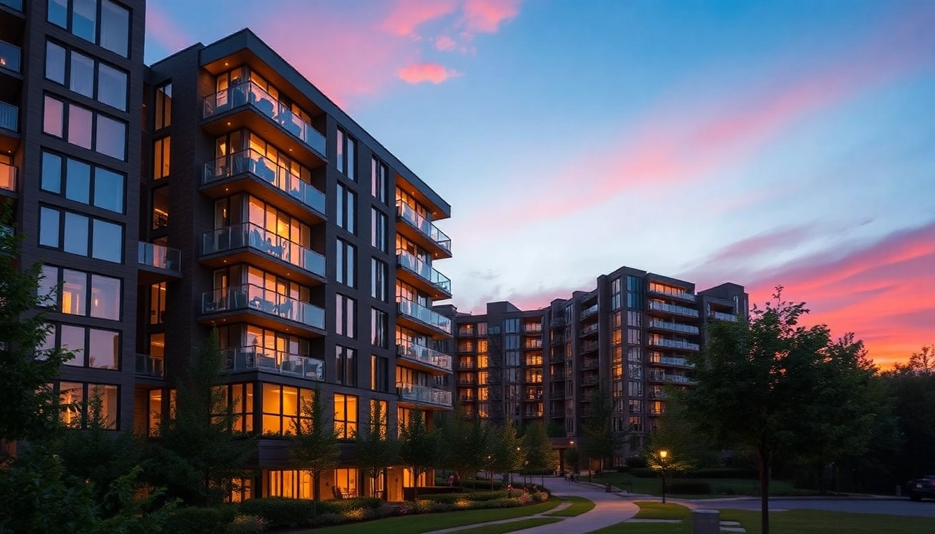 Explore the modern architecture of Margaret Drive condo showcasing its lush surroundings.